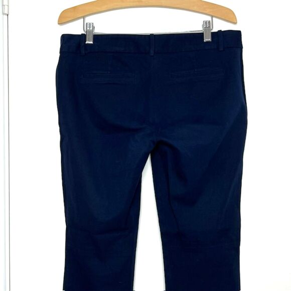 J.CREW J CREW NAVY BLUE MINNIE SKINNY SLIM LEG TROUSER PANTS SIDE ZIP SIZE 8 - Picture 5 of 8